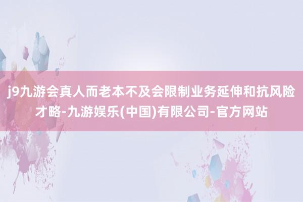 j9九游会真人而老本不及会限制业务延伸和抗风险才略-九游娱乐(中国)有限公司-官方网站